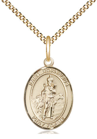 St Cornelius Medal Necklace, gold-filled, Bliss Manufacturing