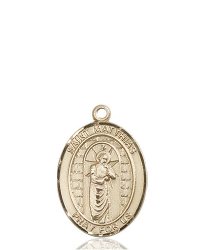 St Matthias the Apostle Medal Necklace, 14kt gold, Bliss Manufacturing