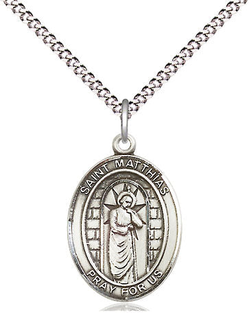 St Matthias the Apostle Medal Necklace, pewter / sterling silver / gold-filled (view 4), Bliss Manufacturing