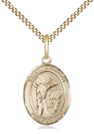 St. Kenneth Medal, gold-filled, Bliss Manufacturing