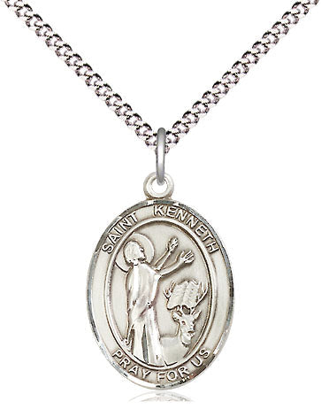 St. Kenneth Medal, pewter / sterling silver / gold-filled (view 4), Bliss Manufacturing