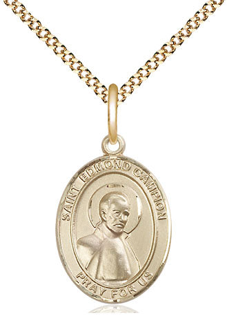 St Edmund Campion Medal Necklace, gold-filled, Bliss Manufacturing