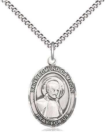 St Edmund Campion Medal Necklace, pewter / sterling silver / gold-filled (view 4), Bliss Manufacturing