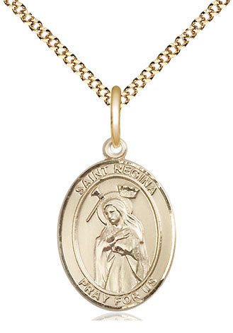 St Regina Catholic Saint Medal, gold-filled, Bliss Manufacturing