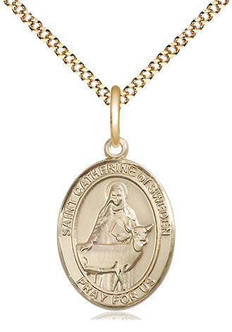 Bliss St Catherine of Sweden Catholic Patron Saint Medal