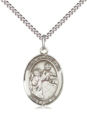 St Nimatullah Catholic Saint Medal, pewter / sterling silver / gold-filled (view 4), Bliss Manufacturing