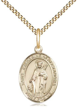St Catherine of Alexandria Medal Necklace, gold-filled, Bliss Manufacturing