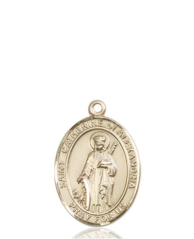 St Catherine of Alexandria Medal Necklace, 14kt gold, Bliss Manufacturing