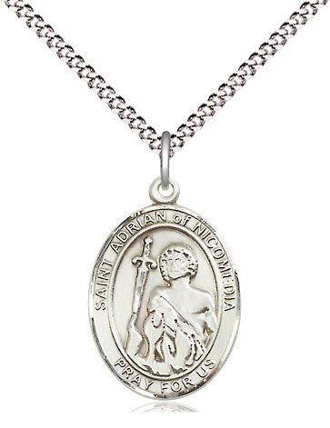 St Adrian of Nicomedia Medal Necklace, pewter / sterling silver / gold-filled (view 4), Bliss Manufacturing