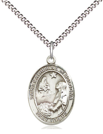 St Catherine of Bologna Medal Necklace, pewter / sterling silver / gold-filled (view 4), Bliss Manufacturing
