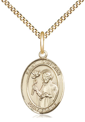 St Dunstan Medal Necklace, gold-filled, Bliss Manufacturing
