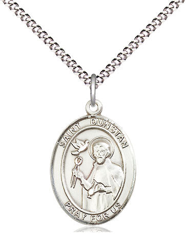 St Dunstan Medal Necklace, pewter / sterling silver / gold-filled (view 4), Bliss Manufacturing