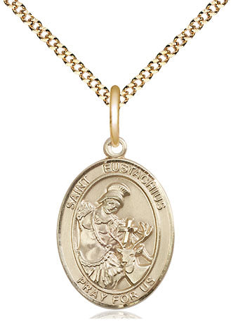 St Eustachius Medal Necklace | Silver or Golds – Bliss Manufacturing (view 5)