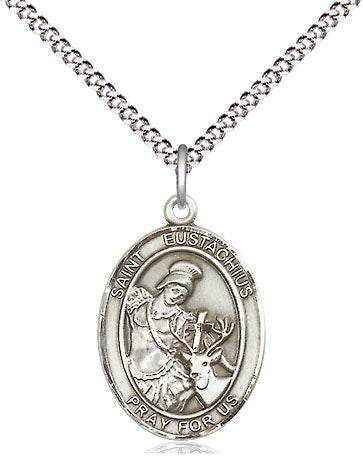 St Eustachius Medal Necklace | Silver or Golds – Bliss Manufacturing (view 4)