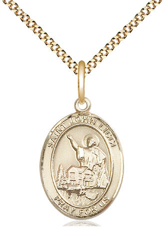 St John Licci Medal Necklace, gold-filled, Bliss Manufacturing