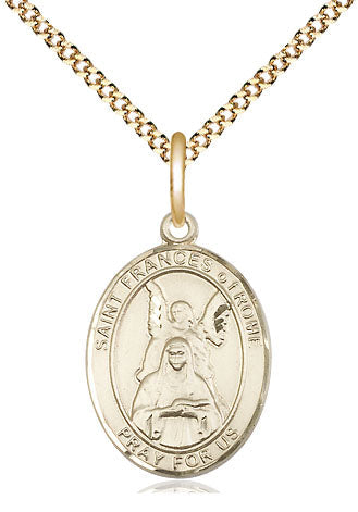 St Frances of Rome Medal Necklace, gold-filled, Bliss Manufacturing