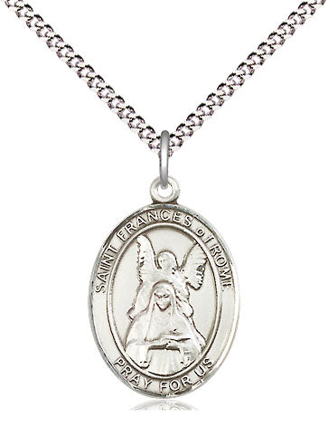 St Frances of Rome Medal Necklace, pewter / sterling silver / gold-filled (view 4), Bliss Manufacturing