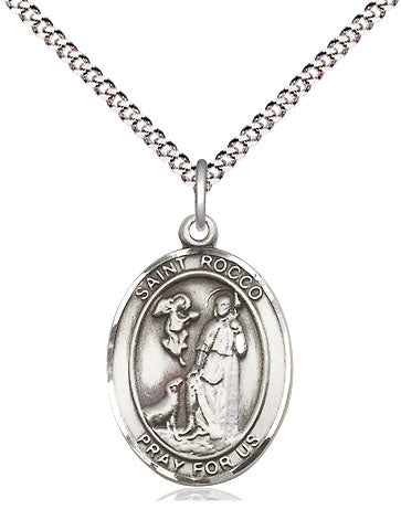St Rocco Medal Necklace, pewter / sterling silver / gold-filled (view 4), Bliss Manufacturing