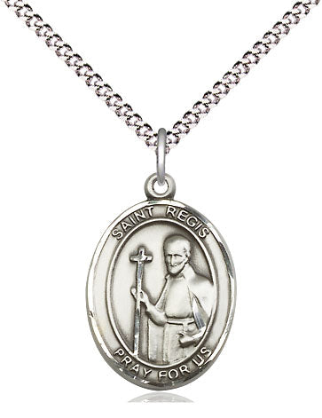 St Regis Medal Necklace, pewter / sterling silver / gold-filled (view 4), Bliss Manufacturing
