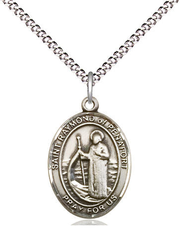 St Raymond of Penafort Catholic Saint Medal, pewter / sterling silver / gold-filled (view 4), Bliss Manufacturing