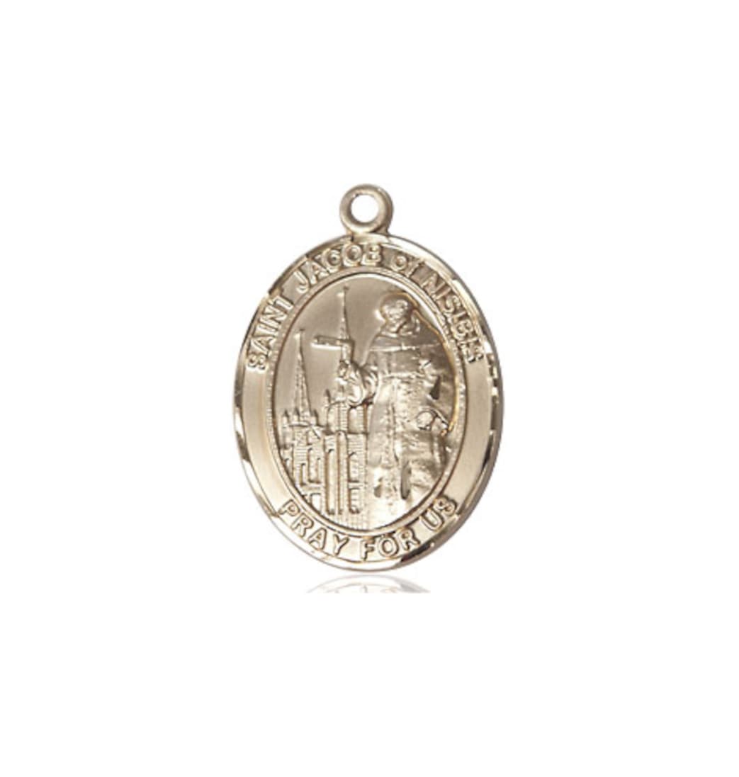 Bliss 14kt Gold St Jacob of Nisibis Pendant,