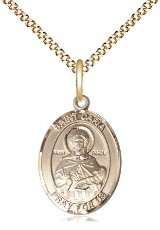 St Daria Medal Necklace, gold-filled, Bliss Manufacturing