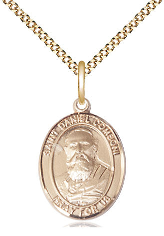 St Daniel Comboni Medal Necklace, gold-filled, Bliss Manufacturing