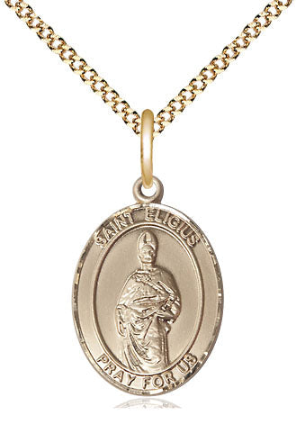 St Eligius Medal Necklace, gold-filled, Bliss Manufacturing