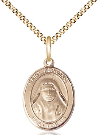 St Alphonsa of India Medal Necklace, gold-filled, Bliss Manufacturing