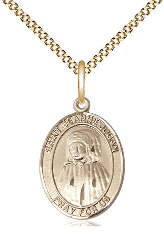 St Jeanne Jugan Medal Necklace, gold-filled, Bliss Manufacturing