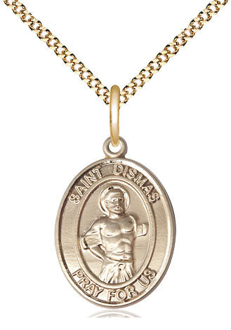 St Dismas Medal Necklace, gold-filled, Bliss Manufacturing