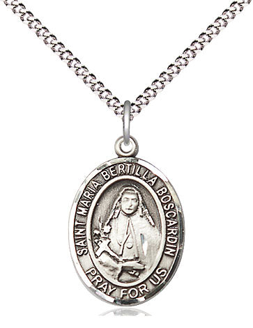 St Maria Bertilla Boscardin Medal Necklace, pewter / sterling silver / gold-filled (view 4), Bliss Manufacturing