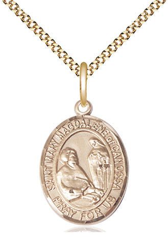 St Mary Magdalene of Canossa Medal Necklace, gold-filled, Bliss Manufacturing