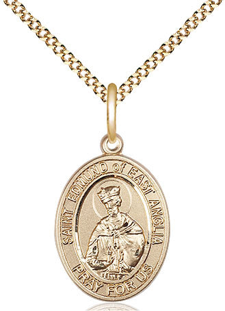 St Edmund of East Anglia Medal Necklace, gold-filled, Bliss Manufacturing