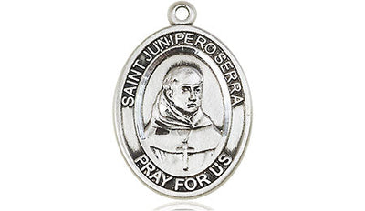 St Junipero Serra Medal Necklace, pewter / sterling silver / gold-filled (view 4), Bliss Manufacturing