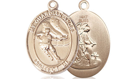 Bliss Guardian Angel Ice Hockey Catholic Patron Saint Medal