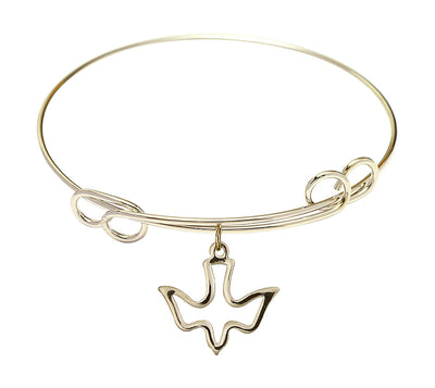 Gold-filled Holy Spirit Double Loop Bangle Bracelet, Bliss Manufacturing
