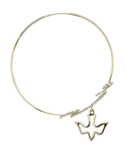 Gold-filled Holy Spirit Double Loop Bangle Bracelet (view 2), Bliss Manufacturing
