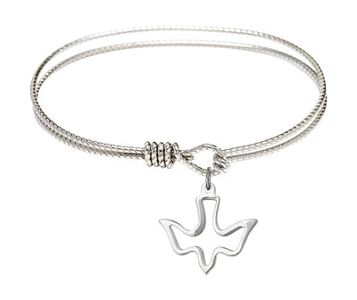 Sterling Silver Holy Spirit Twist Design Bangle Bracelet, Bliss Manufacturing