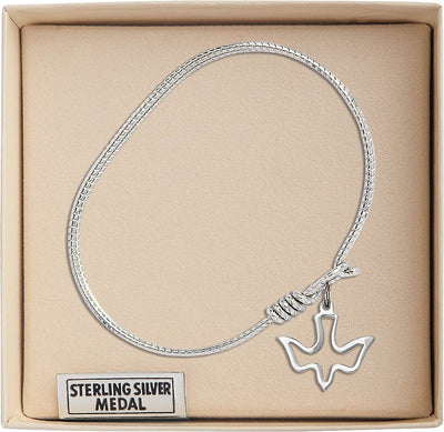 Sterling Silver Holy Spirit Twist Design Bangle Bracelet (view 2), Bliss Manufacturing