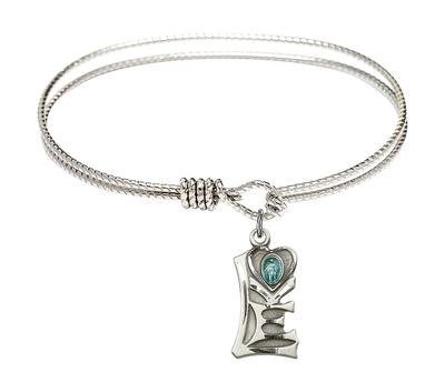 Sterling Love w/Miraculous Twist Eye Hook Bangle Bracelet, Bliss Manufacturing
