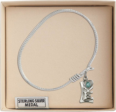 Sterling Love w/Miraculous Twist Eye Hook Bangle Bracelet (view 2), Bliss Manufacturing
