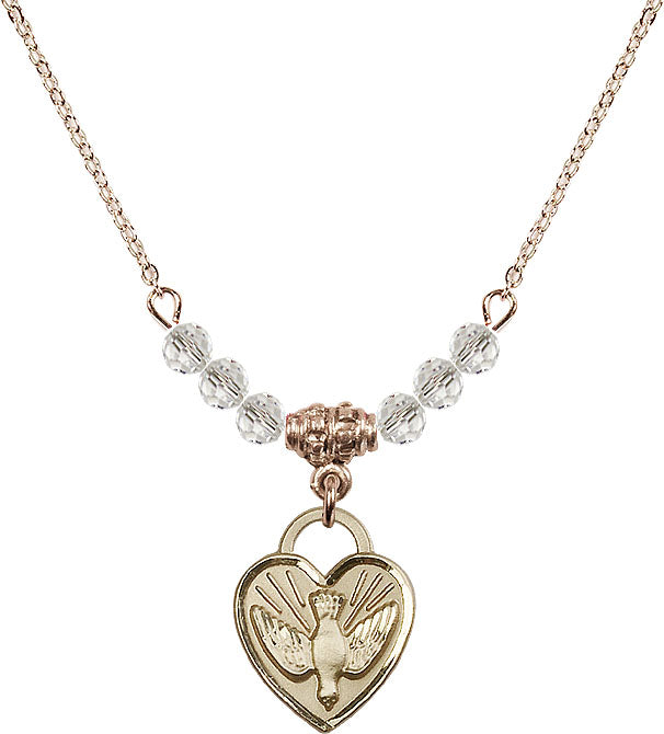 Bliss Gold-filled Holy Spirit Confirmation Heart Beaded Necklace