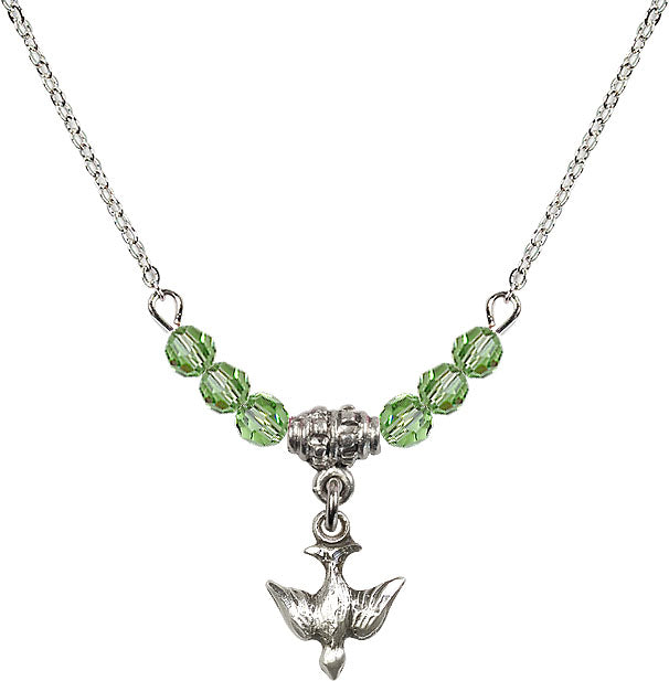 Bliss Sterling Silver Holy Spirit Dove Beaded Necklace