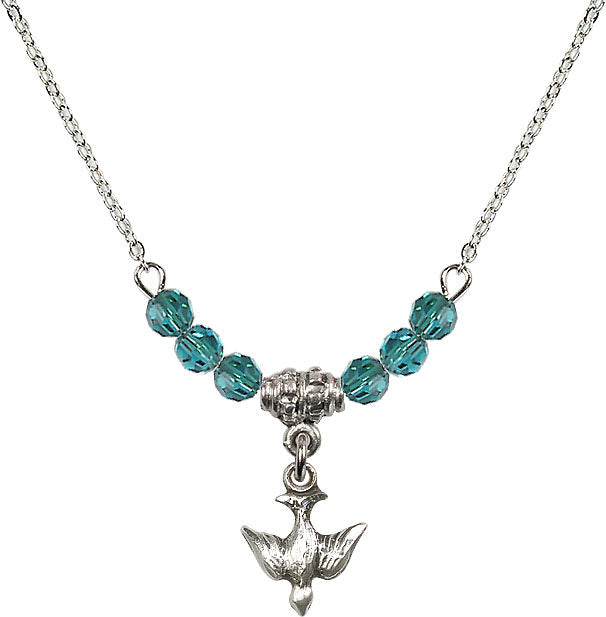 Bliss Sterling Silver Holy Spirit Dove Beaded Necklace