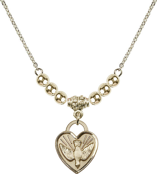 Bliss Gold-filled Holy Spirit Confirmation Heart Beaded Necklace