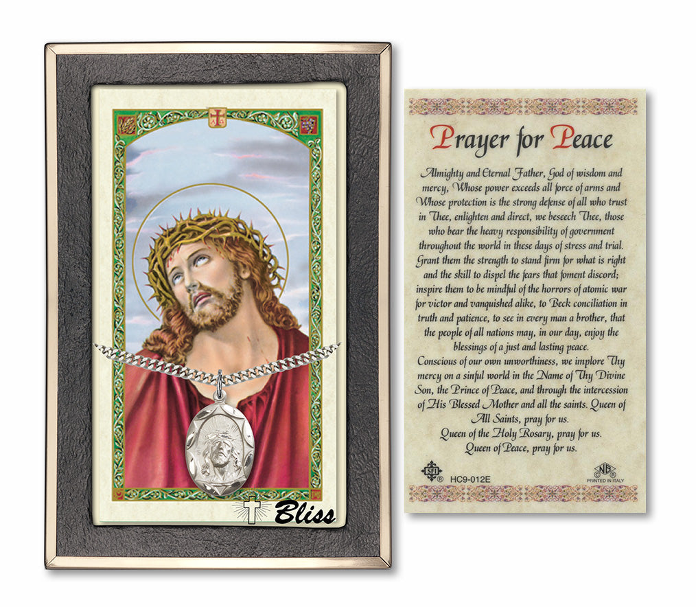 Bliss Christ Ecce Homo and Peace Prayer Holy Card Gift Set