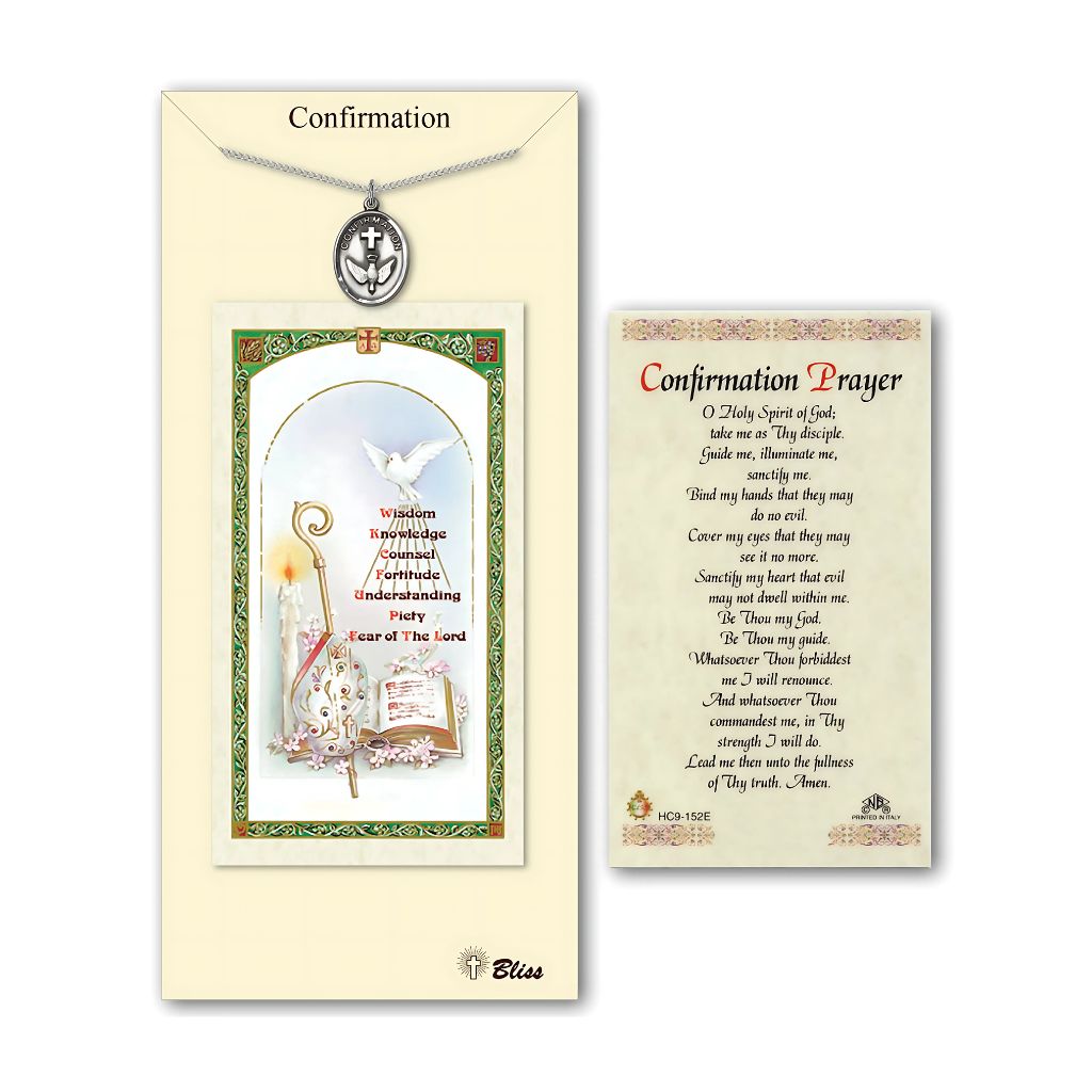 Confirmation Holy Spirit Medal and Prayer Holy Card Gift Set | Bliss ...