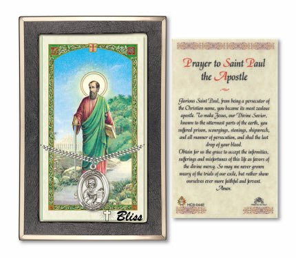 Bliss St Paul the Apostle Medal and Prayer Holy Card Gift Set