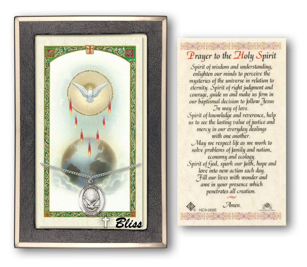 Bliss Holy Spirit Medal and Prayer Holy Card Gift Set